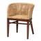 Bali & Pari Papua Modern Bohemian Natural Rattan and Walnut Brown Acacia Wood Dining Chair 242-13491-ZORO - alternate 1
